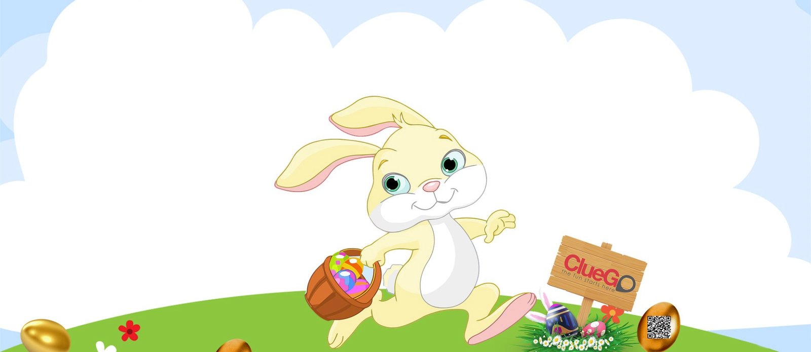 Virtual egg hunt for children using mobile app