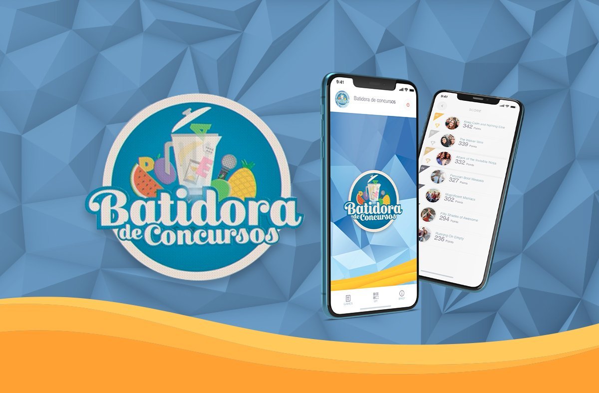 Virtual team building tv contest using smartphone app for interaction